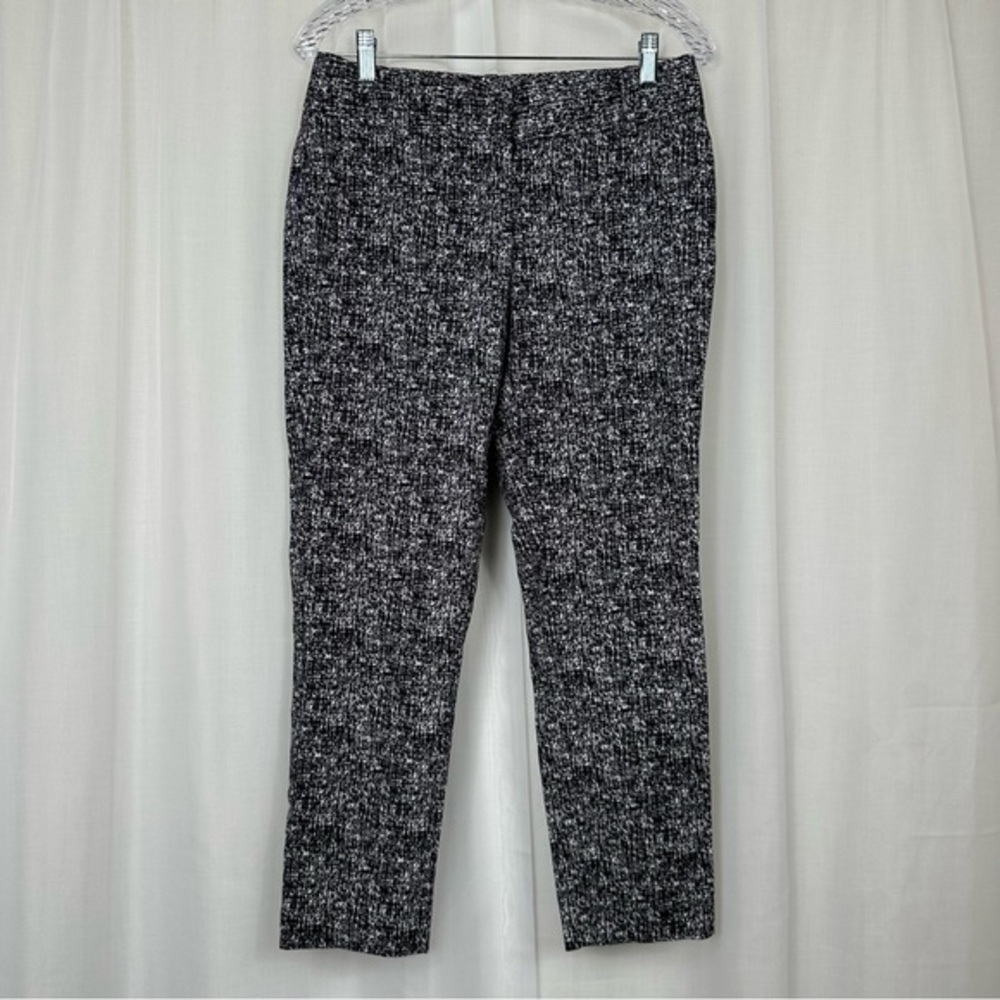 White House Black Market Womens Print Slim Ankle Pants‎ 2 Stretchy Office Career